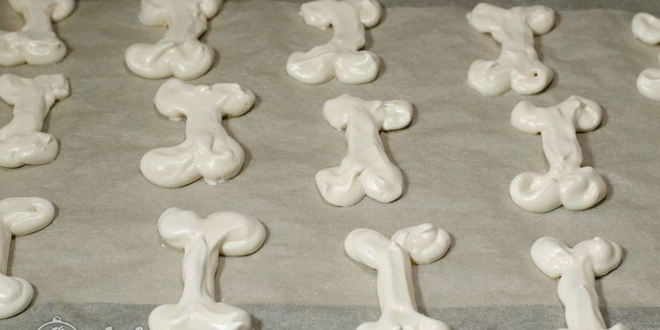 Рецепт костей из безе на хэллоуин