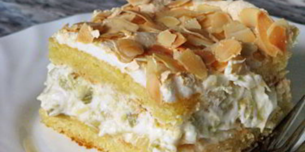 Как приготовить ревенный безе-торт