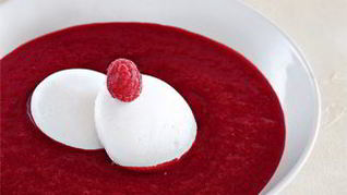 Рецепт Супа из малины с безе