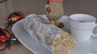 Рецепт Кокосовой шоколадной колбаски