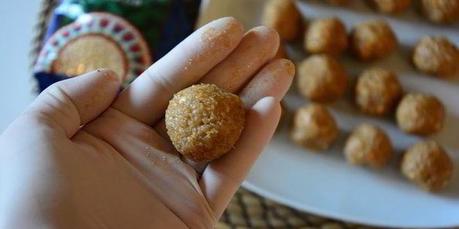 Рецепт конфет из киноа с арахисовой пастой