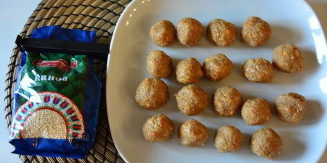 Рецепт конфет из киноа с арахисовой пастой