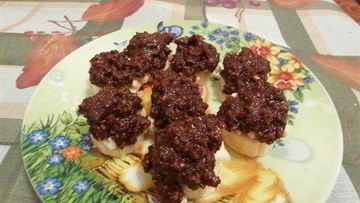 Рецепт Конфет с бананом и ореховой пастой