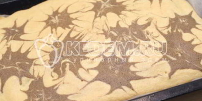 Рецепт бисквитного рулета с кремом новогодний салют