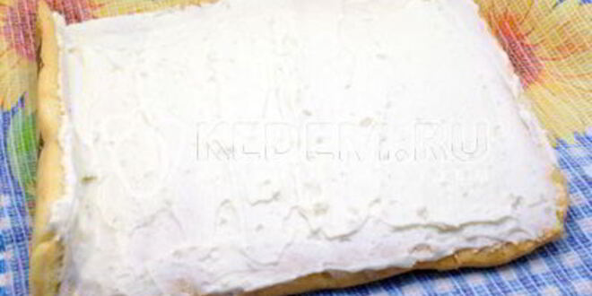 Рецепт бисквитного рулета с кремом новогодний салют