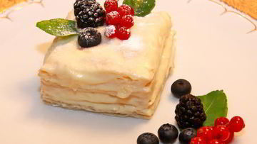 Рецепт Десерта Мильфей с кремом из маскарпоне