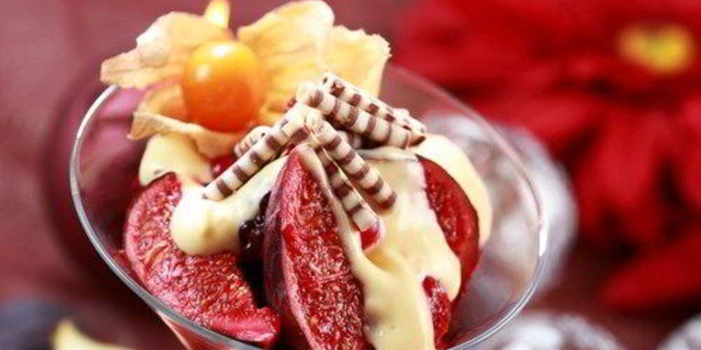 Как приготовить инжир и малина в креме из лавандового меда