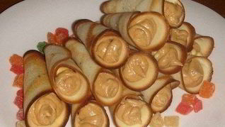 Рецепт Хрустящих трубочек с ореховым кремом