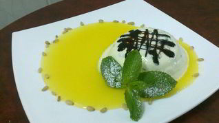 Рецепт Мятного крема с лимонным соусом