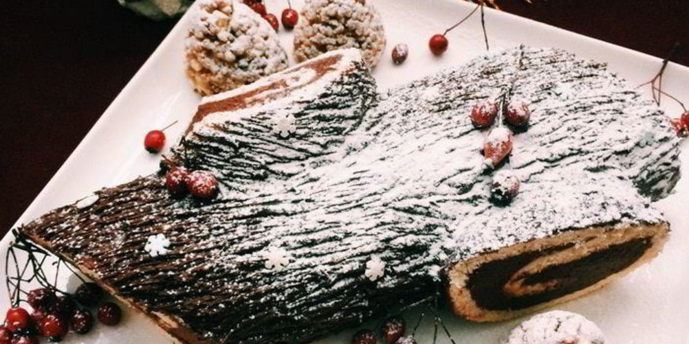 Как приготовить рождественское полено с каштановым кремом