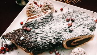 Рецепт Рождественского полена с каштановым кремом