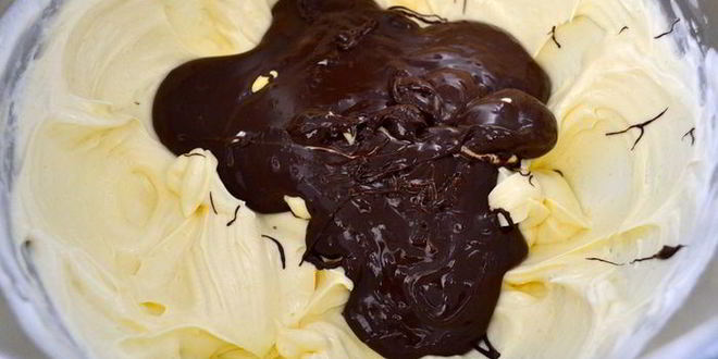 Рецепт рулета с кремом два шоколада