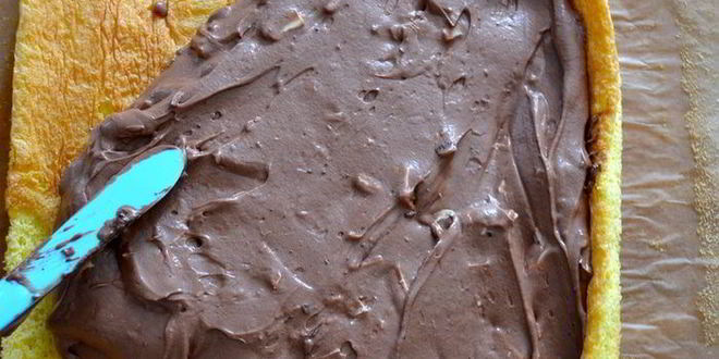 Рецепт рулета с кремом два шоколада