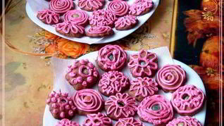 Рецепт Шоколадного курабьего с нежным кремом и морскими камешками