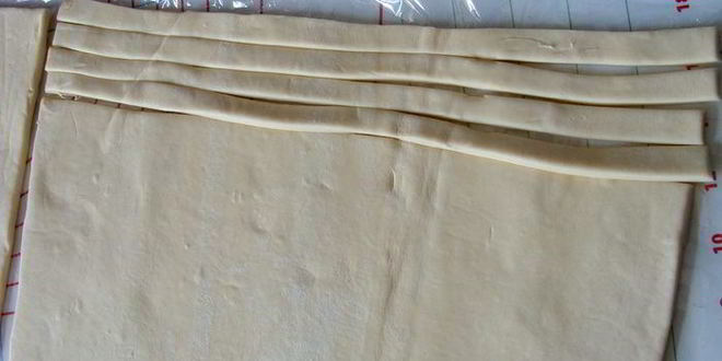 Рецепт торта-полена из слоеного теста с шоколадным кремом