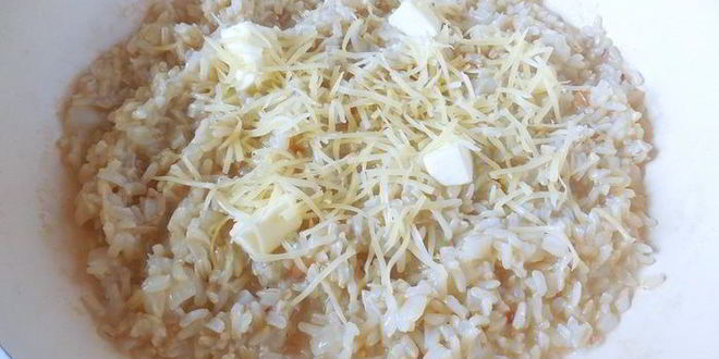 Рецепт ризотто-трюфелей с луковым мармеладом