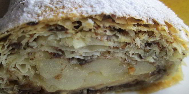 Рецепт миндально-шоколадных груши в тесте фило