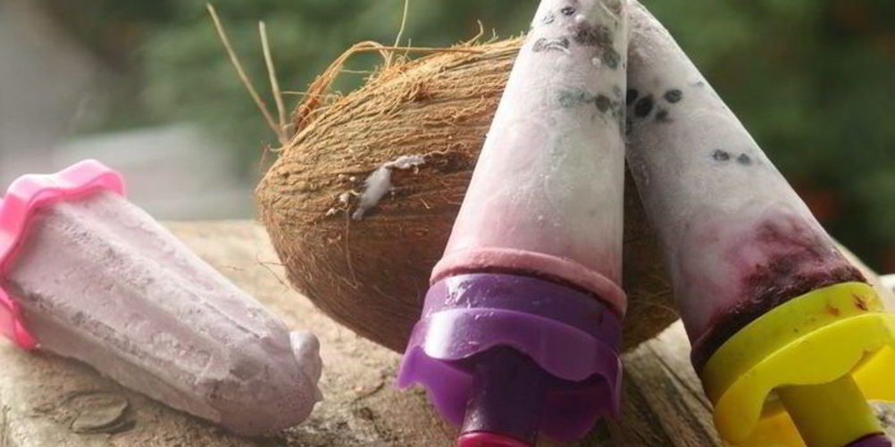 Как приготовить кокосовое мороженое с ежевикой