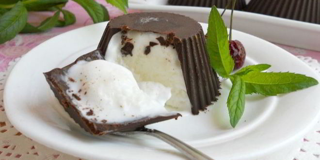 Рецепт мороженого молочного в шоколаде