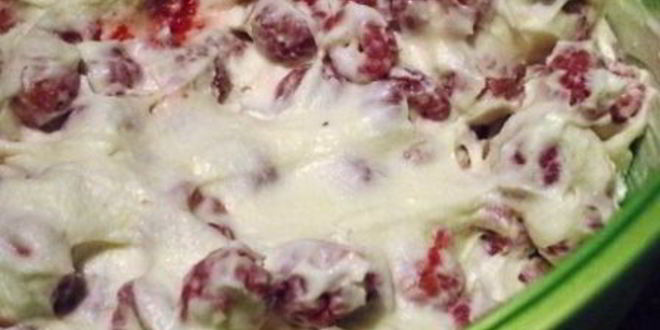 Рецепт торта-мороженого с малиной