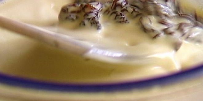 Рецепт ванильного мороженого с ромом и изюмом