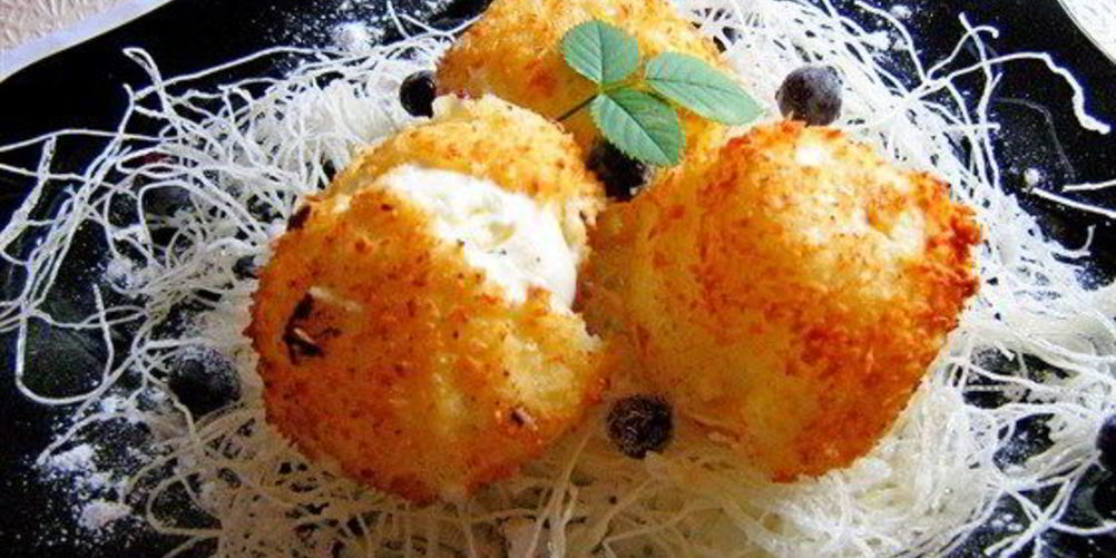 Как приготовить жареное мороженое с фунчезой