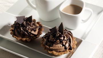 Рецепт Бананова-кофейного мусс в корзиночках