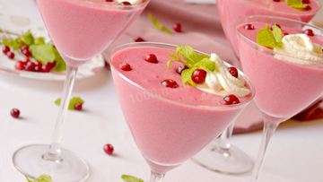 Рецепт Клюквенного мусса с манной крупой
