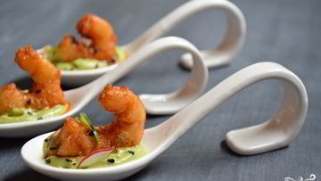 Рецепт Мусса из авокадо с креветками