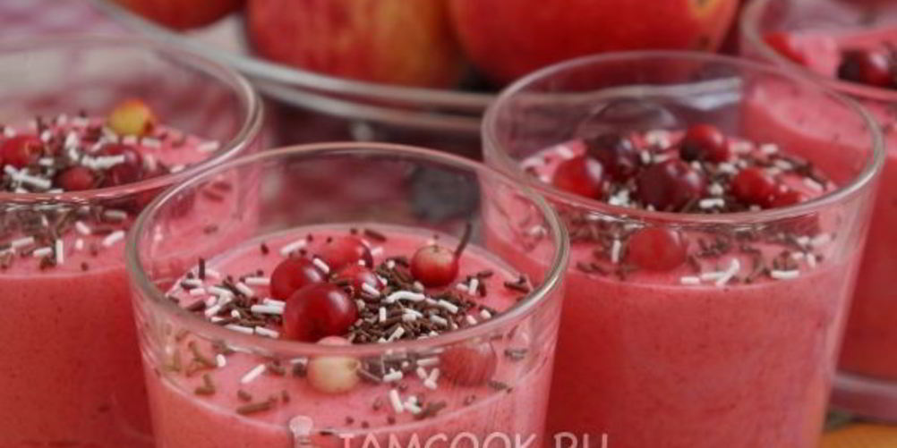 Как приготовить мусс из клюквы с манкой