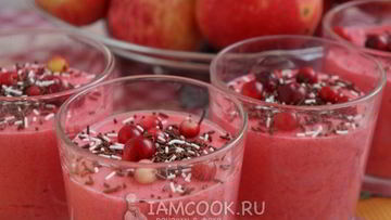 Рецепт Мусса из клюквы с манкой