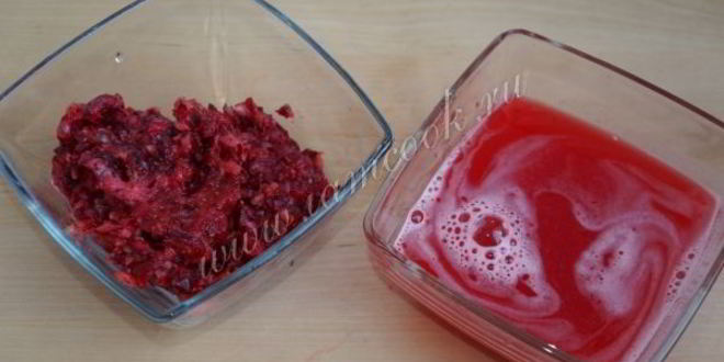 Рецепт мусса из клюквы с манкой