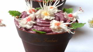 Рецепт Шоколадных стаканчиков с черничным муссом и бисквитом