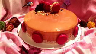 Рецепт Торта-мусса тирамису с зеркальной глазурью