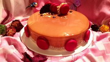 Рецепт Торта-мусса тирамису с зеркальной глазурью