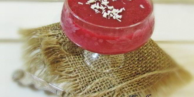 Рецепт вишнева-кокосового мусс на манке