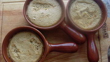 Рецепт Запеченного мусса из белых грибов со сметаной