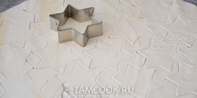 Рецепт звездочек из слоеного теста с муссом из тунца