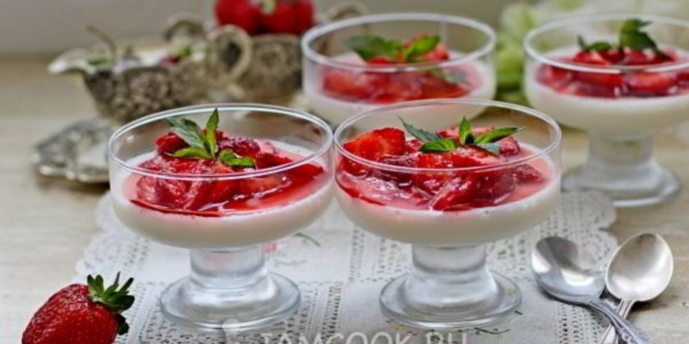 Как приготовить панну котта с клубникой