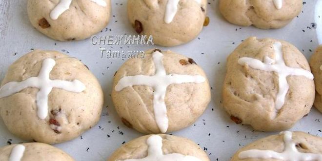 Рецепт английских пасхальных булочек