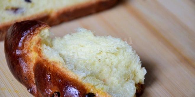Рецепт пасхальной булки с изюмом