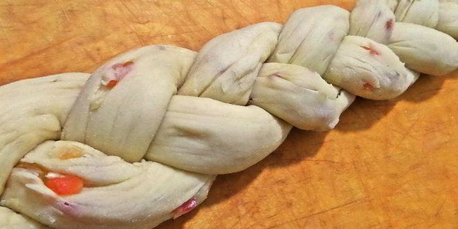 Рецепт пасхальной косы с цукатами