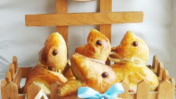 Рецепт Творожно-дрожжевых пасхальные зайцы