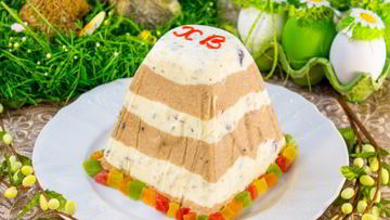 Рецепт Ванильно-шоколадной творожная Пасха