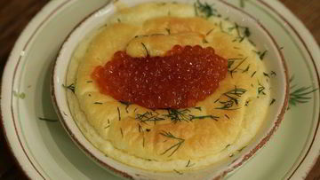 Рецепт Сливочного суфле с красной икрой