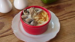 Рецепт Суфле из кабачков с грибным соусом