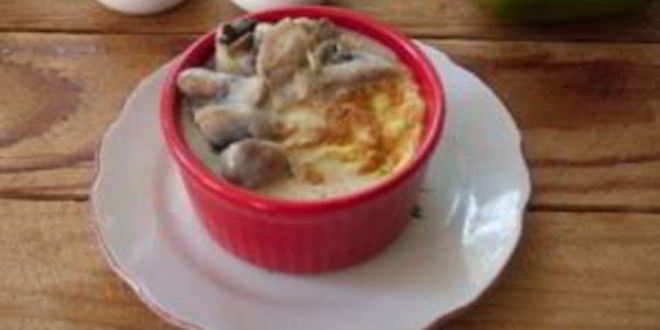 Рецепт суфле из кабачков с грибным соусом