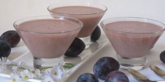 Рецепт суфле из слив со сгущенным молоком