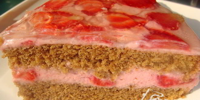 Рецепт торта-суфле с клубникой