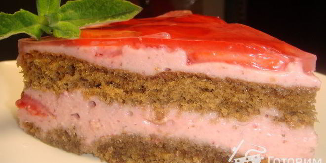 Рецепт торта-суфле с клубникой